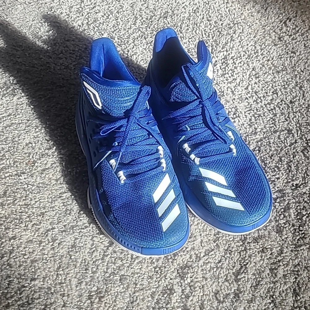 EUC Adidas Dame 3 Basketball Sneakers Men 9.5 Collegiate Royal Blue
